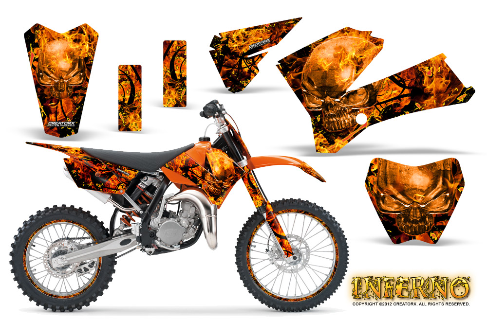 KTM SX85 06-12 Graphics Kit Inferno Orange OB NP Rims